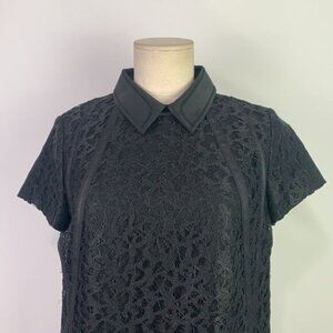 O’2nd NWT black with collar shimmer lace dress
